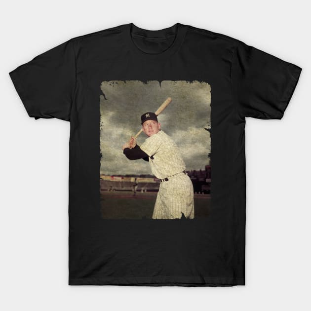 Mickey Mantle in New York Yankees T-Shirt by PESTA PORA